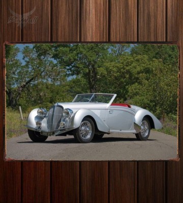 Металлическая табличка Delahaye 135 MS Sport Roadster by De Villar